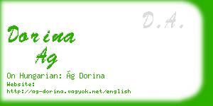 dorina ag business card